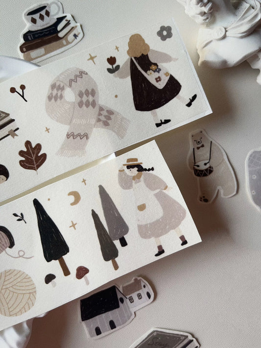 Yier Studio Winter Blessing Die-Cut Stickers