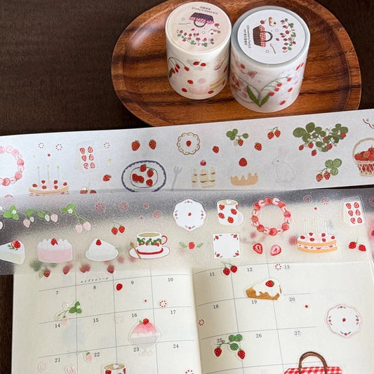 菜菜瑄瑄 Strawberry Party Die-cut Stickers